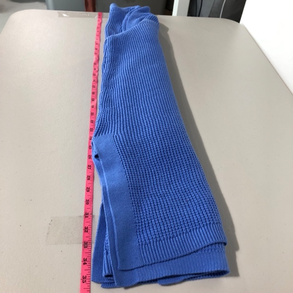 J Jill Womens Longline Cardigan Size XL Cornflower Blue Open Front Button Slits - Picture 9 of 11